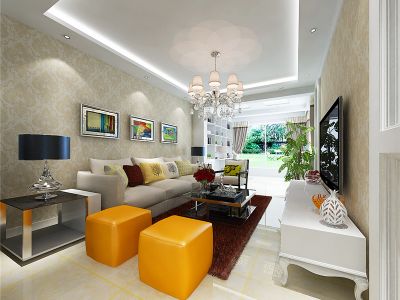 美的城-120㎡-现代风效果图