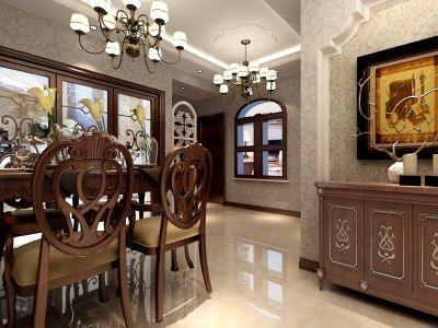 保利香槟国际-110㎡-欧式风效果图