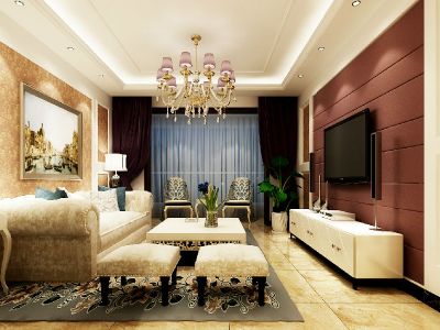 天宝名都-50㎡-现代风效果图