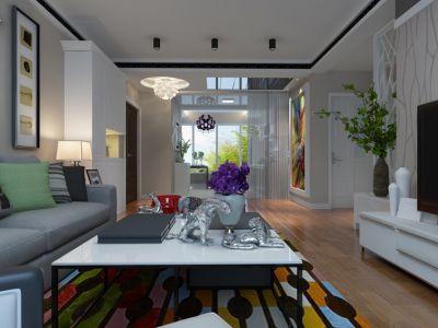 太子城-90㎡-现代风效果图