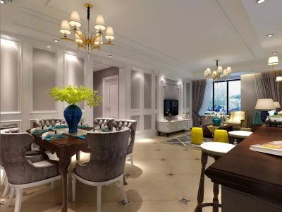 吴江丽湾域-210㎡-欧式风效果图