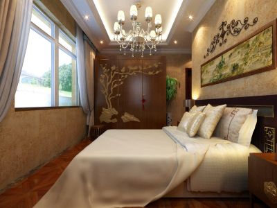 九如溪谷-260㎡-中式风效果图