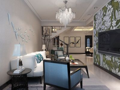 轩苑尚城-120㎡-中式风效果图