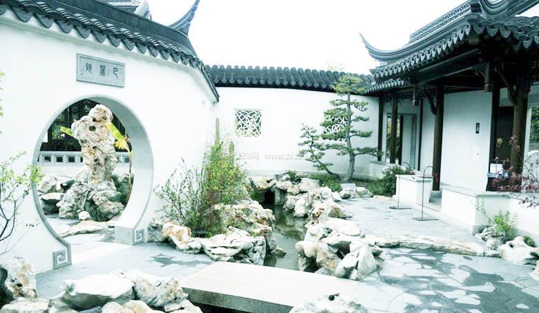 中式园林四合院效果图