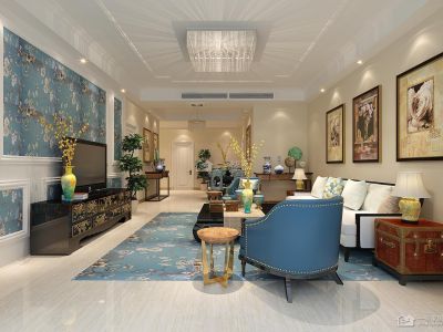 贵通御苑双楠城-120㎡-新古典风效果图