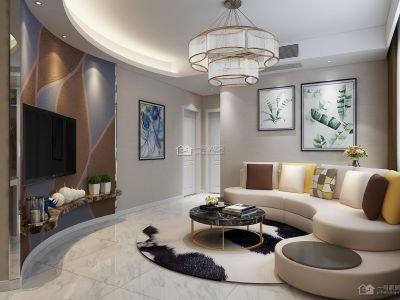 天府逸家-86㎡-现代风效果图