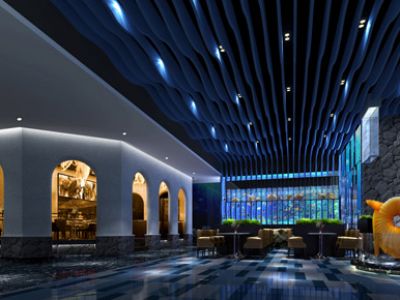 oneway 西餐厅-1000㎡-混搭风效果图