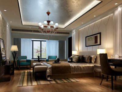 山水庭院-150㎡-中式风效果图