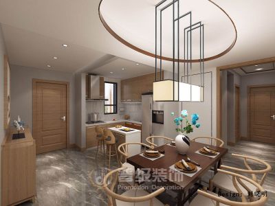 远洋大河宸章-121㎡-中式风效果图