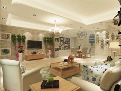 龙城国际-101㎡-田园风效果图