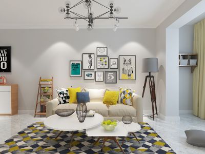 恒润雅筑-91㎡-欧式风效果图