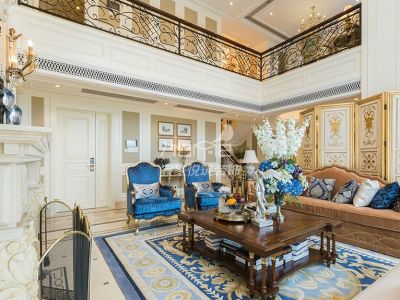 原香墅-280㎡-美式风效果图