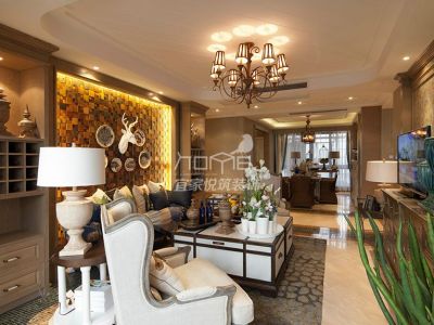 宝石家园-110㎡-东南亚风效果图