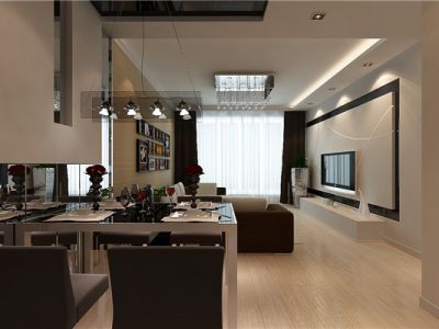 壹米阳光-100㎡-现代风效果图