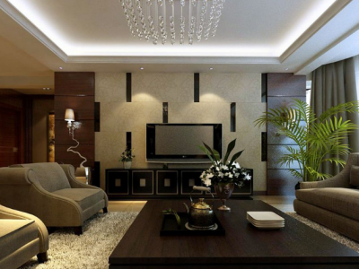明秀山庄-130㎡-现代风效果图