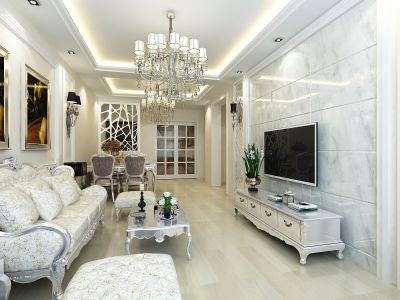 银寰花园-130㎡-欧式风效果图