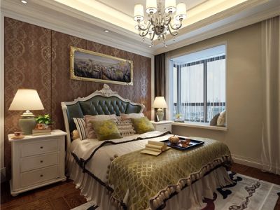 中华小区-130㎡-美式风效果图