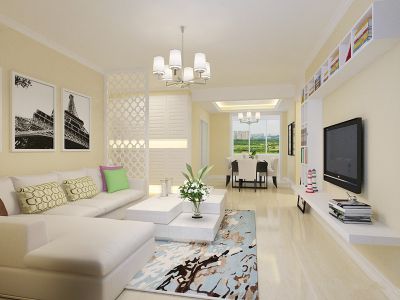 聆水居-124㎡-现代风效果图