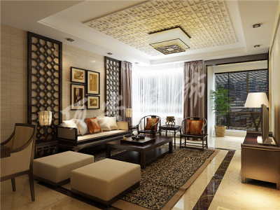 海韵丽都-240㎡-美式风效果图