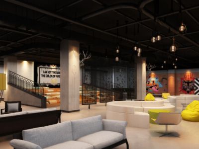 新丝路麋鹿娱乐-500㎡-现代风效果图