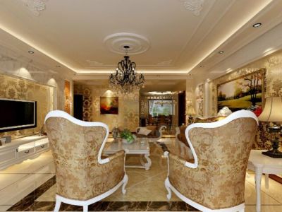 荣泰河庭-164㎡-欧式风效果图