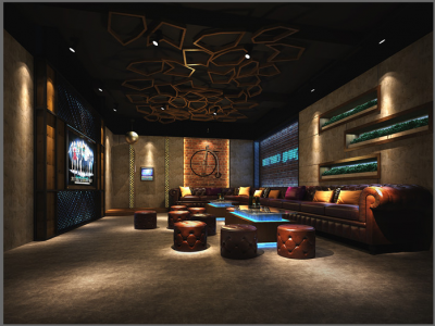 乌托邦玩味-1800㎡-沉稳风效果图