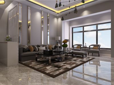 三鼎春天-94㎡-港式风效果图