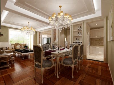 三鼎春天-154㎡-欧式风效果图