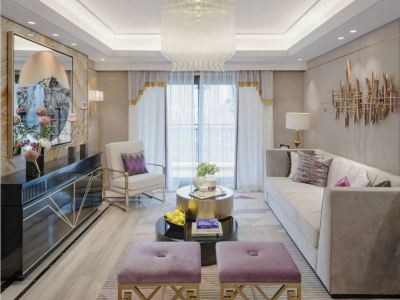 合能珍宝琥珀-93㎡-混搭风效果图