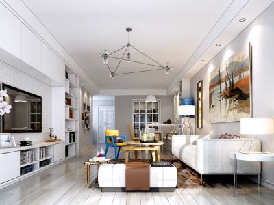 军悦湾-82㎡-现代风效果图