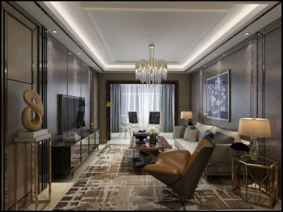 龙湖水晶郦湾-160㎡-现代风效果图