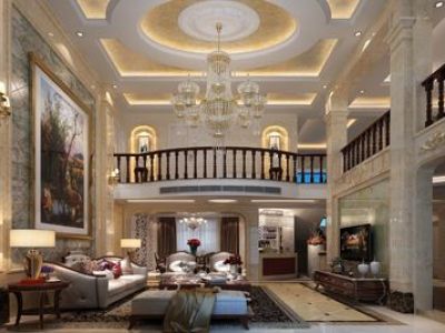 苏和苑-130㎡-欧式风效果图