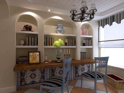 中海国际社区-116㎡-美式风效果图