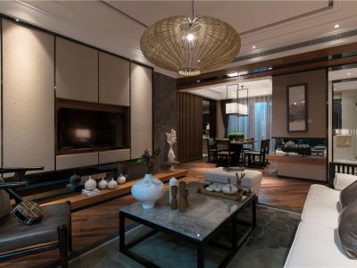 中海·凤凰熙岸-125㎡-中式风效果图