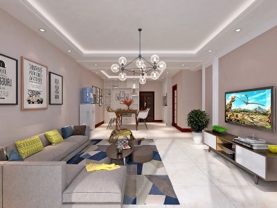 纳电家园-100㎡-现代风效果图