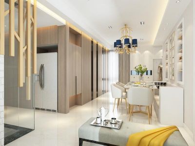 东湖丽景-103㎡-现代风效果图