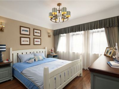 澜泊湾-120㎡-美式风效果图