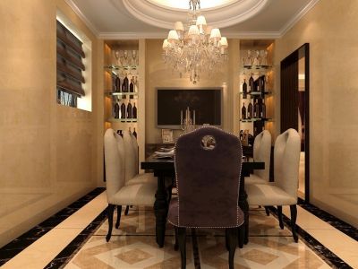 海尔临天下-230㎡-欧式风效果图