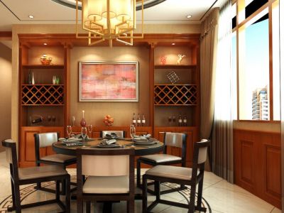 东正别墅-300㎡-中式风效果图