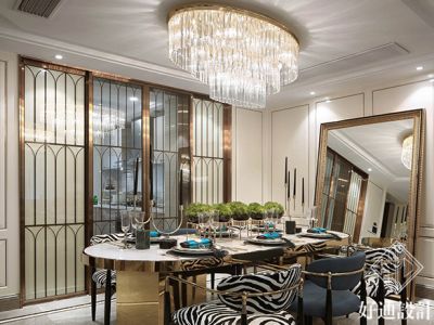 金地大运河府-160㎡-欧式风效果图