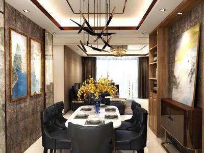 桃园小区-148㎡-韩式风效果图