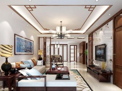 润城尚郡-130㎡-中式风效果图