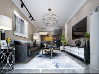 城建琥珀五环城-101㎡-港式风效果图