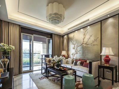 九洲君玺花园-117㎡-中式风效果图