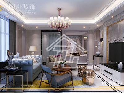 国悦府-112㎡-混搭风效果图