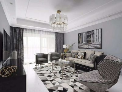 山水田园-163㎡-美式风效果图