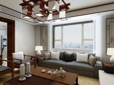 文华苑-115㎡-中式风效果图
