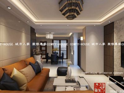 港湾新城-166㎡-现代风效果图