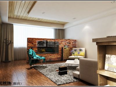 孔雀城大公馆-136㎡-混搭风效果图