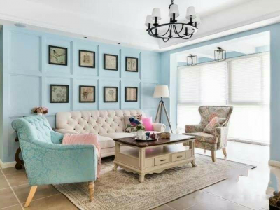 曲江龙邸-130㎡-美式风效果图